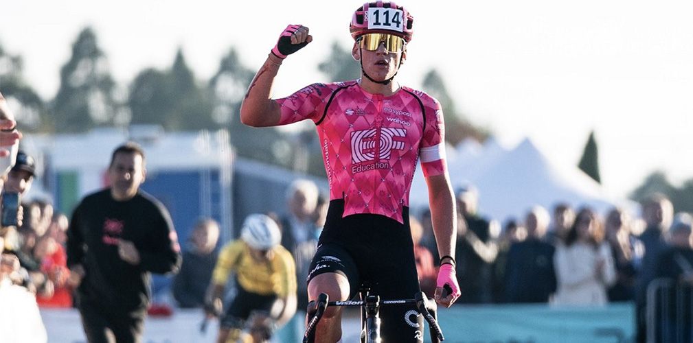 The first Open victory for the Aosta native with the team jersey, at the GP Cicli Bianchi (photo EF)