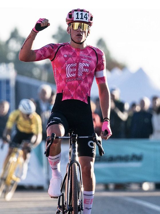 The first Open victory for the Aosta native with the team jersey, at the GP Cicli Bianchi (photo EF)