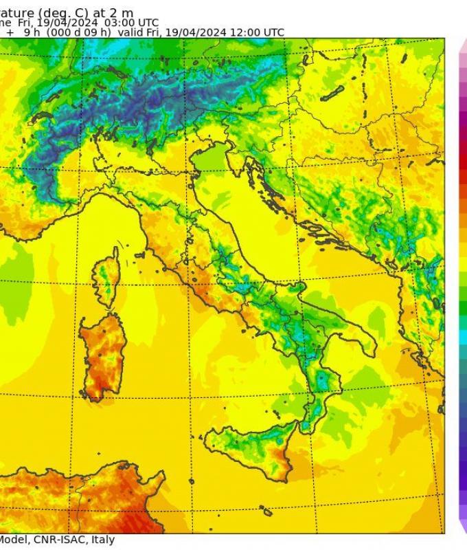 Weather, maximum temperatures today: +13°C in Avellino