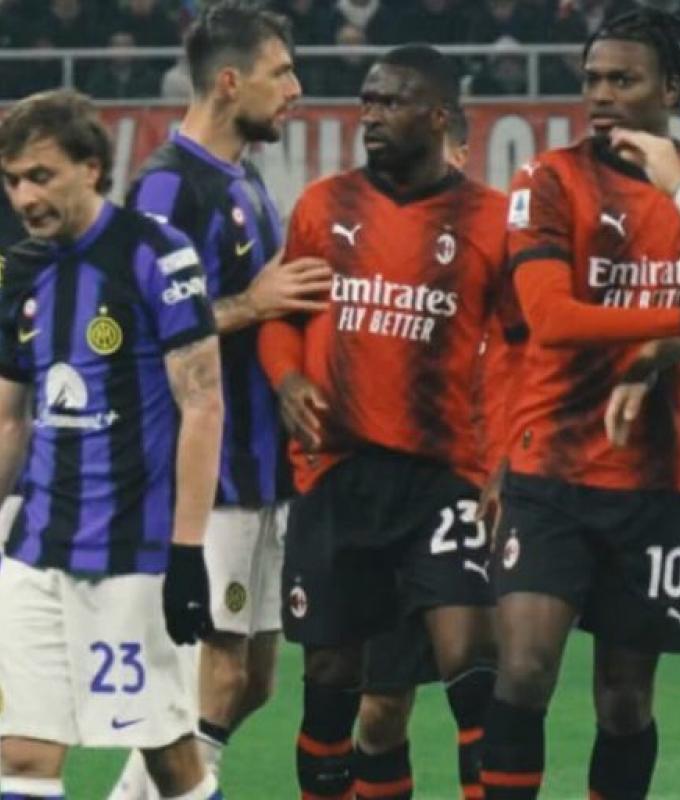 the lip of the Milan-Inter Scudetto brawl. And Acerbi…