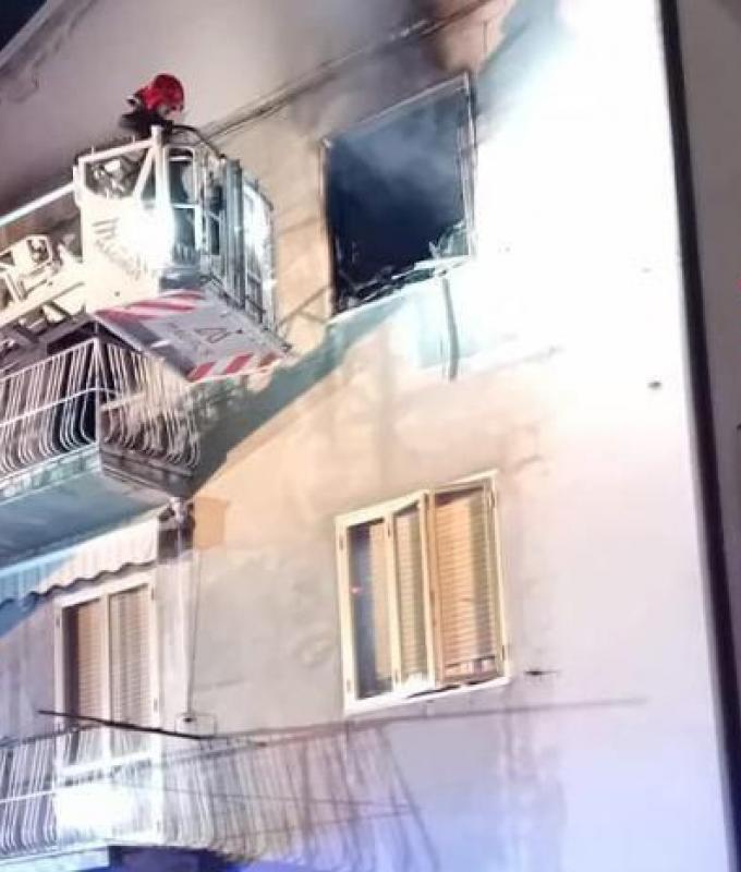 Tragedy comes close. A couple trapped in the house that is on fire