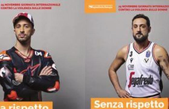Belinelli and Dovizioso testimonial of the fight against gender-based violence for the Emilia Romagna Region