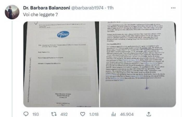 No! The Pfizer document shown by Barbara Balanzoni does not demonstrate the presence of graphene in the anti-Covid vaccines