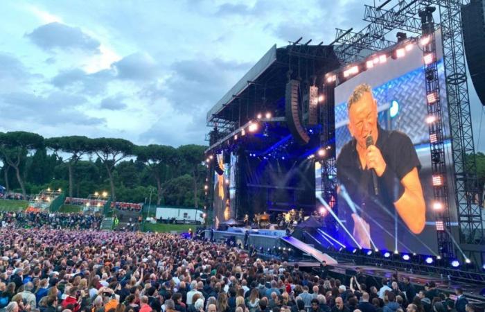 Bruce Springsteen in Rome, rain doesn’t scare the people of the Boss at the Circus Maximus