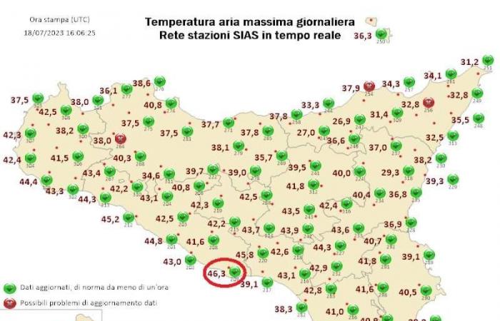 New heat records in Sicily, 46.3 degrees in Licata, 45.8 in Riesi – BlogSicilia