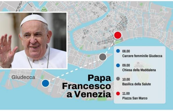 The Pope in Venice, how to follow the visit on 28 April: program and times