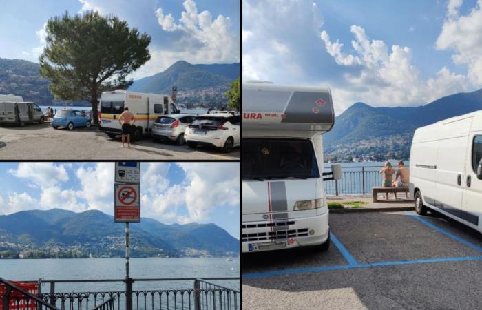 Como is touristy and everyone is free: the most beautiful panoramic point in the city among campers, prohibited diving and comfortable holidays