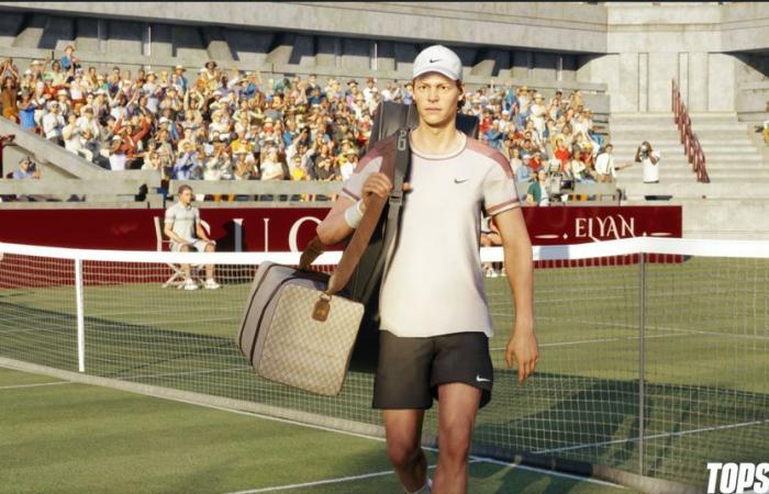 Gucci Outfit, a Gucci themed playground and world number 1 Jannik Sinner playable for free in TopSpin 2K25