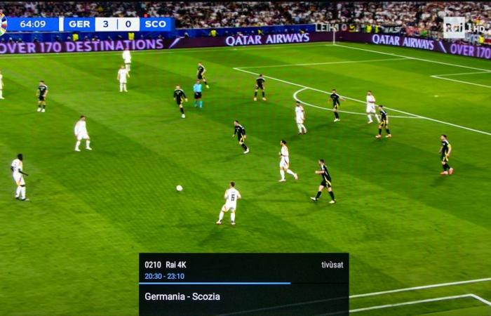 Euro 2024: Rai 4K loses the 4K logo with matches only upscaled. 8 years wasted