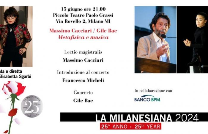 La Milanesiana, Lectio Magistralis by Massimo Cacciari Saturday 15th at the Piccolo Teatro Grassi