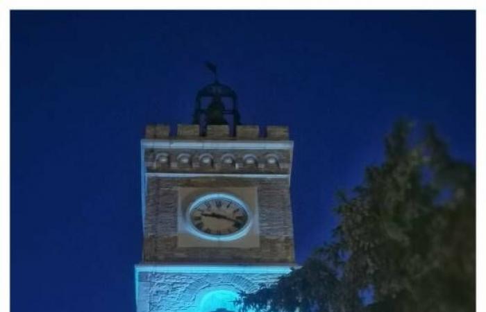 Casacalenda celebrates the triumph of Italian Athletics by lighting up in blue