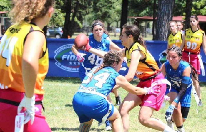 The Ancona Dolphins girls conclude the flag football season with a victory