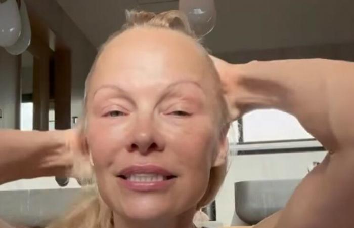 Pamela Anderson shows herself completely without makeup while doing her morning routine – Gossip.it