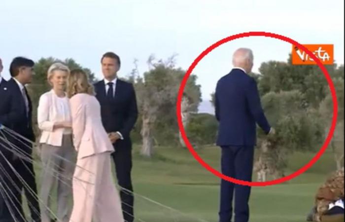 Biden at the G7, the gesture with the paratroopers shocks the world