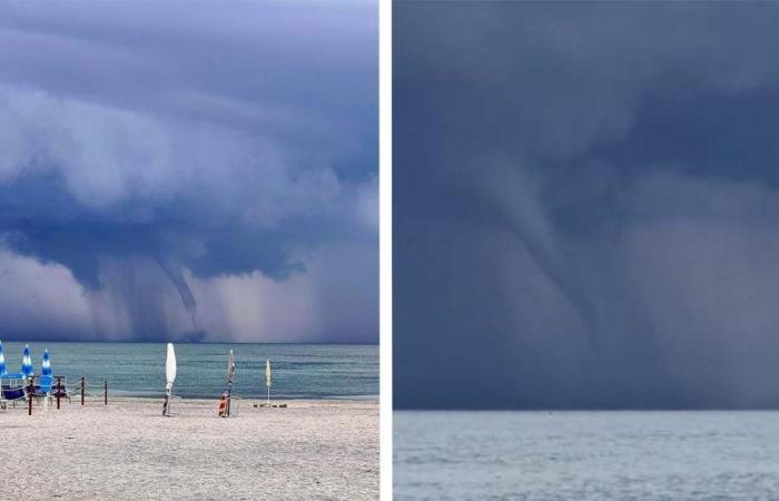 The video of the waterspout in Cervia and Milano Marittima near Rimini: impressive images from the beach