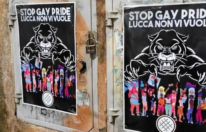 “Stop gay pride, Lucca doesn’t want you”, protest flyers from the Patriots Network