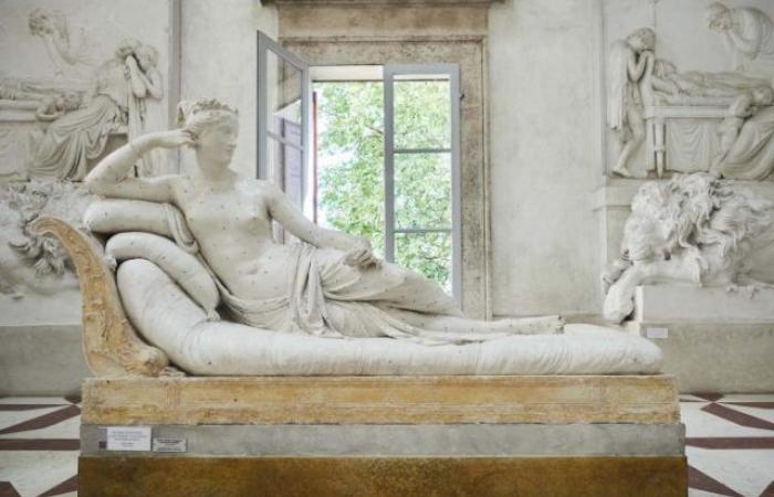 Possagno (Treviso) – The tourist responsible for damaging the plaster model of Paolina Borghese has been identified