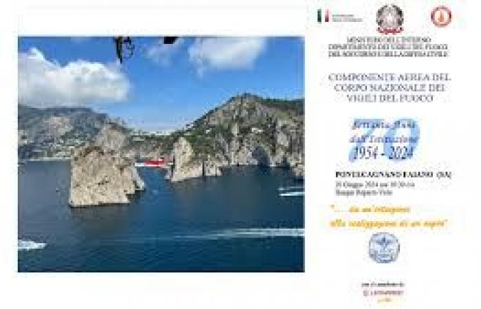 The 40th anniversary of the Campania Fire Brigade Flight Department. Celebrations in Pontecagnano on Thursday