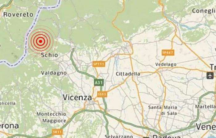 Earthquake in Veneto with epicenter in Posina, in the province of Vicenza: magnitude 2.9 shock