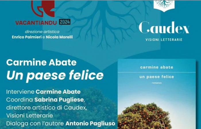 Lamezia, Carmine Abate presents “A happy country” at the Grandinetti theater for the “Caudex Visione literary” review