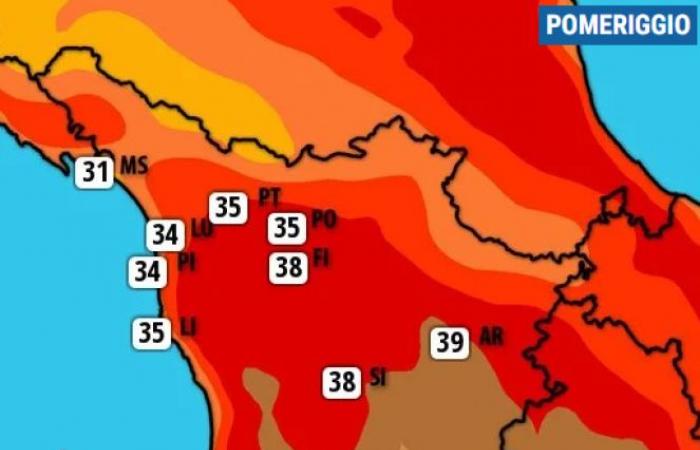 Tuscany weather. Strong African heat wave imminent, it will be a hot week. Here are the expected degrees « 3B Meteo