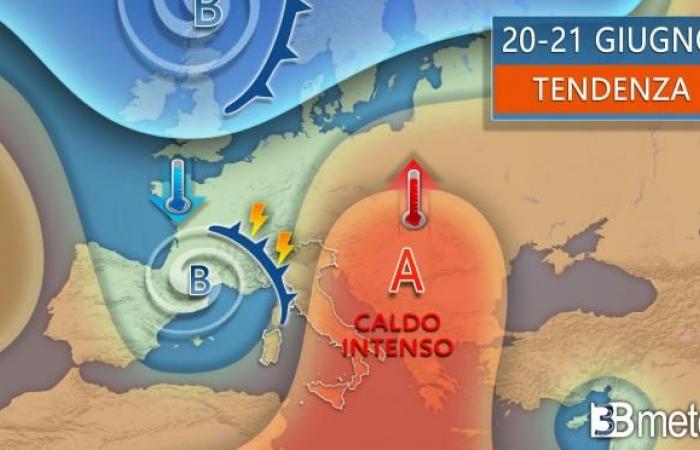 African anticyclone to the rescue this week. Sun and intense heat arriving in Italy, then a stormy break. Here’s how it will go until the weekend. « 3B Weather