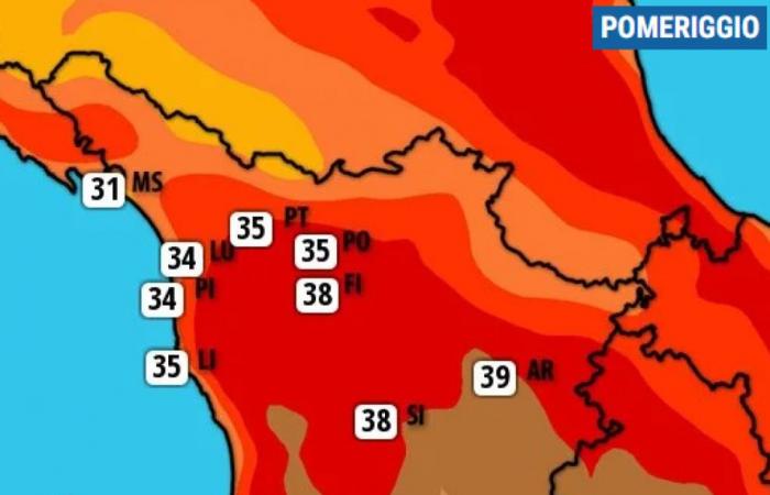 Tuscany weather. Strong African heat wave imminent, it will be a hot week. Here are the expected degrees « 3B Meteo