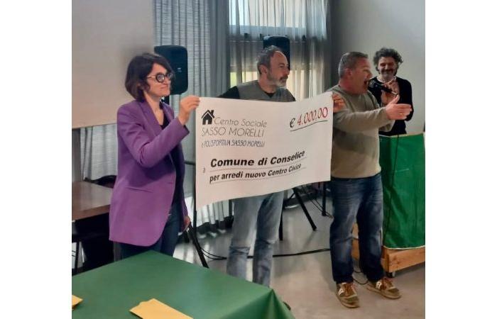 Flood, from the Social Center and the Sasso Morelli Sports Center 4 thousand euros for the Municipality of Conselice