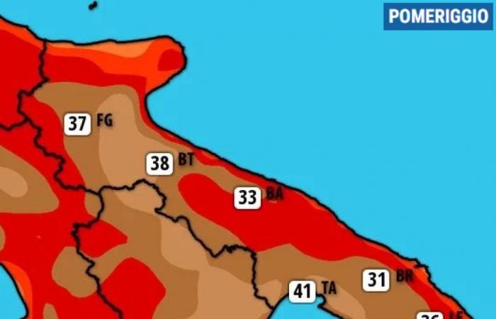 Puglia weather. Strong African heat wave, it will be a hot week. Here are the expected degrees « 3B Meteo