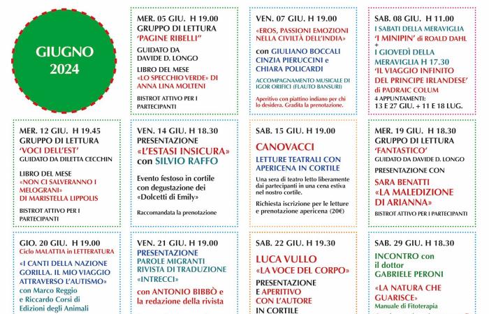 Many more appointments in the month of June at the Libreria degli Asinelli in Varese