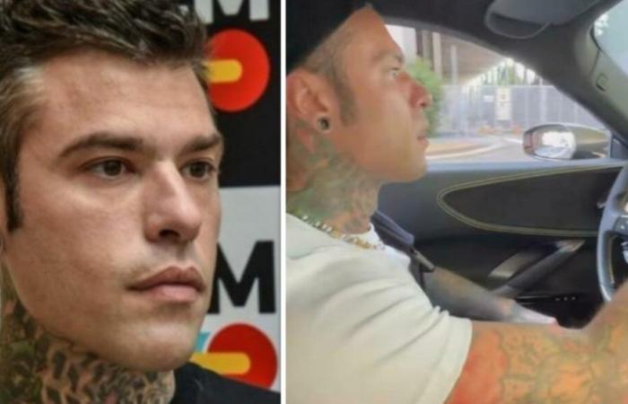 Fedez, social silence just a tactic? No hospitalization, the video appears at the wheel of the Ferrari