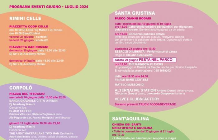 Rimini, Santa Giustina, Corpolò and Celle between DJ sets, concerts and shows