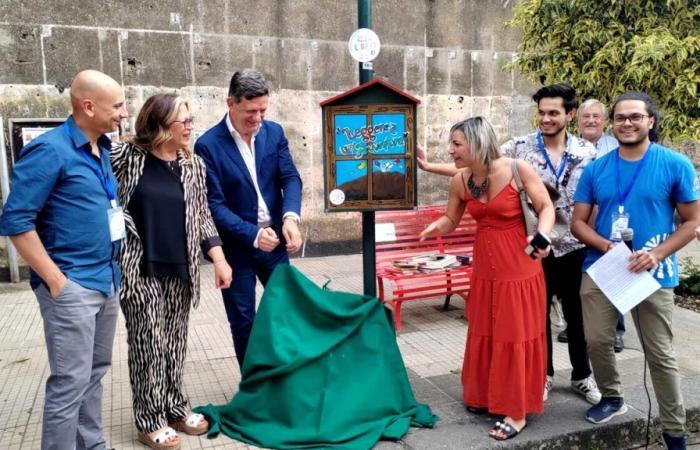 The first shared outdoor library in the municipality of Giarre was inaugurated in San Giovanni Montebello
