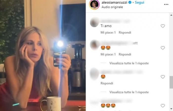 Alessia Marcuzzi, flashback confirmed | Her comment pops up: “I love you”