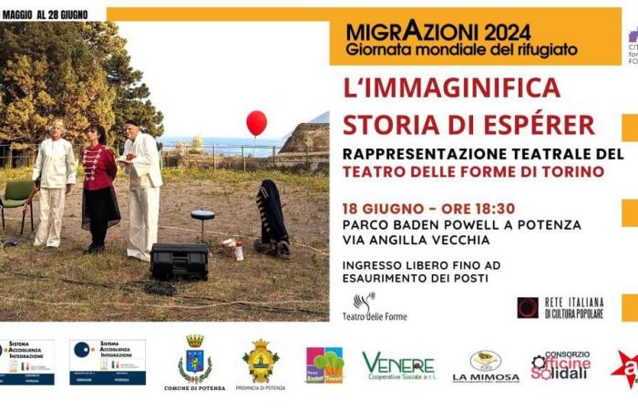 In Potenza the show that transforms the drama of migrants into the utopia of an island without borders