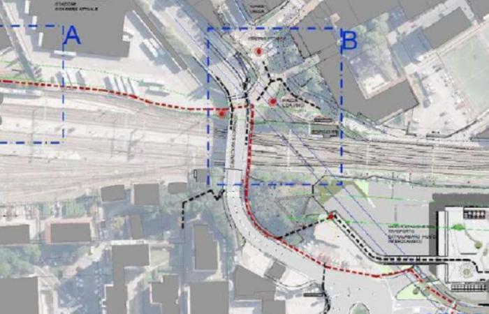 A cycle-pedestrian connection with lift between the train station and the intermodal hub at the former Sit: “It allows us to redevelop Piazza Portela and Da Vinci”