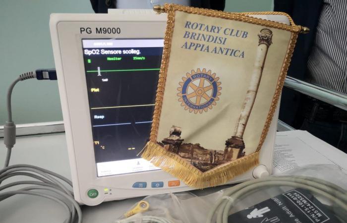 Perrino Hospital: the Rotary Club Brindisi Appia Antica donates monitors to the Geriatrics department