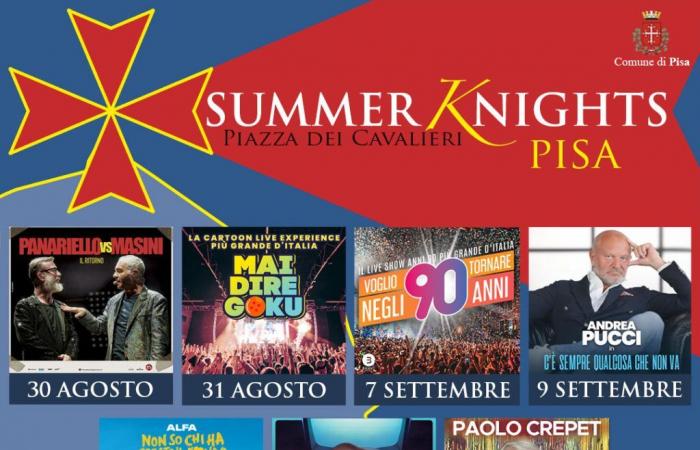 Summer Knights Pisa 2024: the complete program of the event in Piazza Cavalieri in Pisa