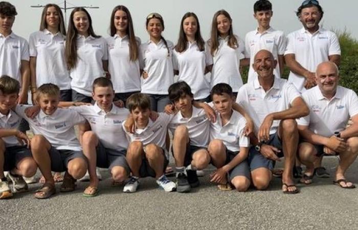 Sailing, the national under 14 team in Marina di Carrara for the European Championship