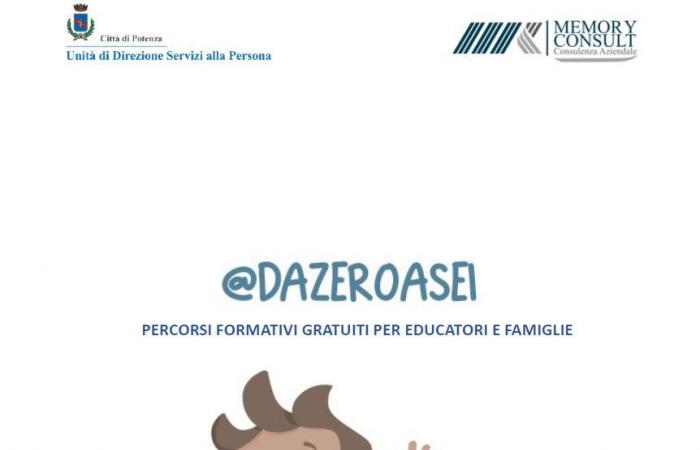 Registration opening for the second cycle of free training courses ‘Project @DAZEROASEI’ – Municipality of Potenza