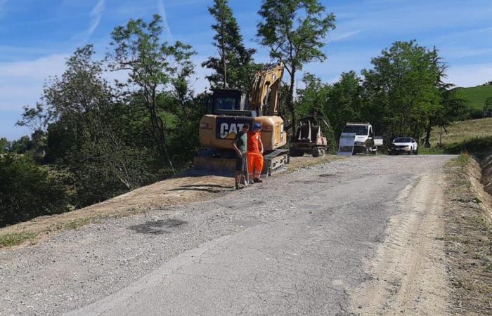 SP21 Trebbio, in Modigliana: structural works underway to restore traffic after the flood