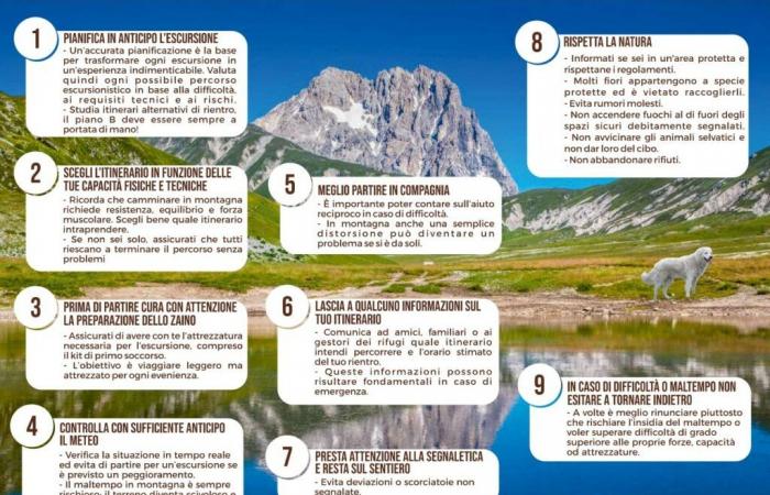 The Salviano Regional Reserve adopts and promotes the handbook for mountain safety of the Prefecture of L’Aquila. 10 tips to protect your safety and the environment you are in