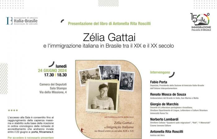 In Rome the book by Antonella Rita Roscilli: Zélia Gattai and Imigration Italiana no Brasil between the 19th and 20th centuries