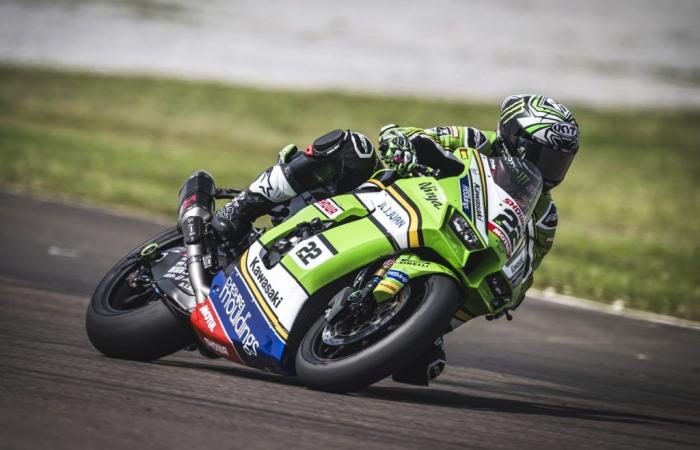 Alex Lowes led on the second day of testing in Cremona, but did not beat Toprak Razgatlioglu.