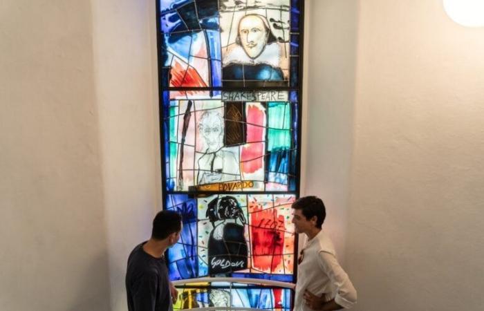 Paladino’s stained glass windows for the Teatro Due in Parma