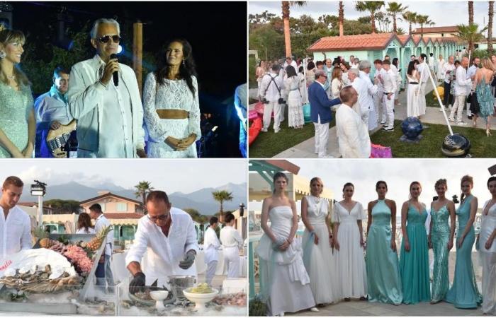 Chef Nobu’s dishes, VIPs, guests in total white: Bagno Alpemare, exclusive party