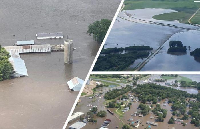 USA in the grip of heat and torrential rain: flooding and evacuations, Iowa underwater