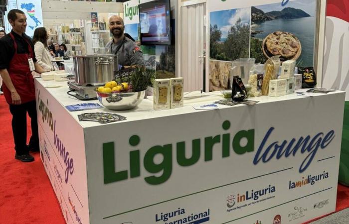 Ligurian delicacies on display at the Summer Fancy Food Show in New York