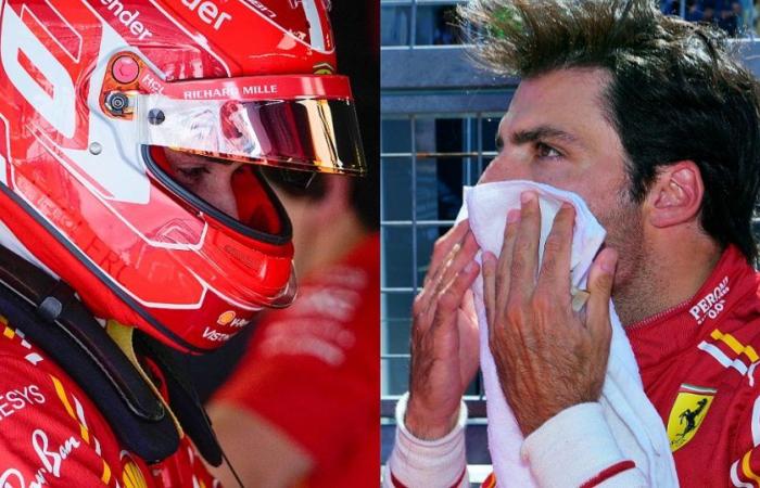 F1, contact between Leclerc and Sainz at the Spanish Grand Prix: then exchange of accusations via radio between the two Ferrari drivers