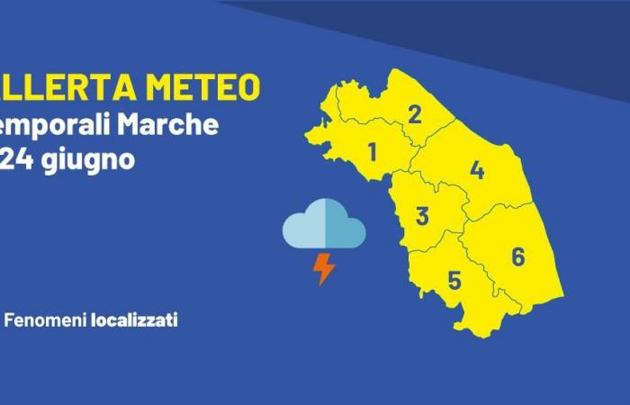 Bad weather in the Marche region, the warning for thunderstorms has been extended. That’s when the weather improves